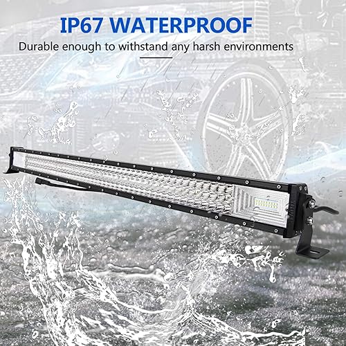 Miniatura 8 de SKYWORLD 42 pulgadas 540 W triple fila 7D LED barra de luz de trabajo Spot Flood Combo Beam DC 12V-24V 6000K vehículos todoterreno 4x4 ATV Utvs