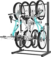 Ultrawall Freestanding Vertical Bike Rack - Holds 4 Bikes Up to 100lbs Each, Heavy-Duty Steel Garage Organizer, Space-Saving Indoor Stand