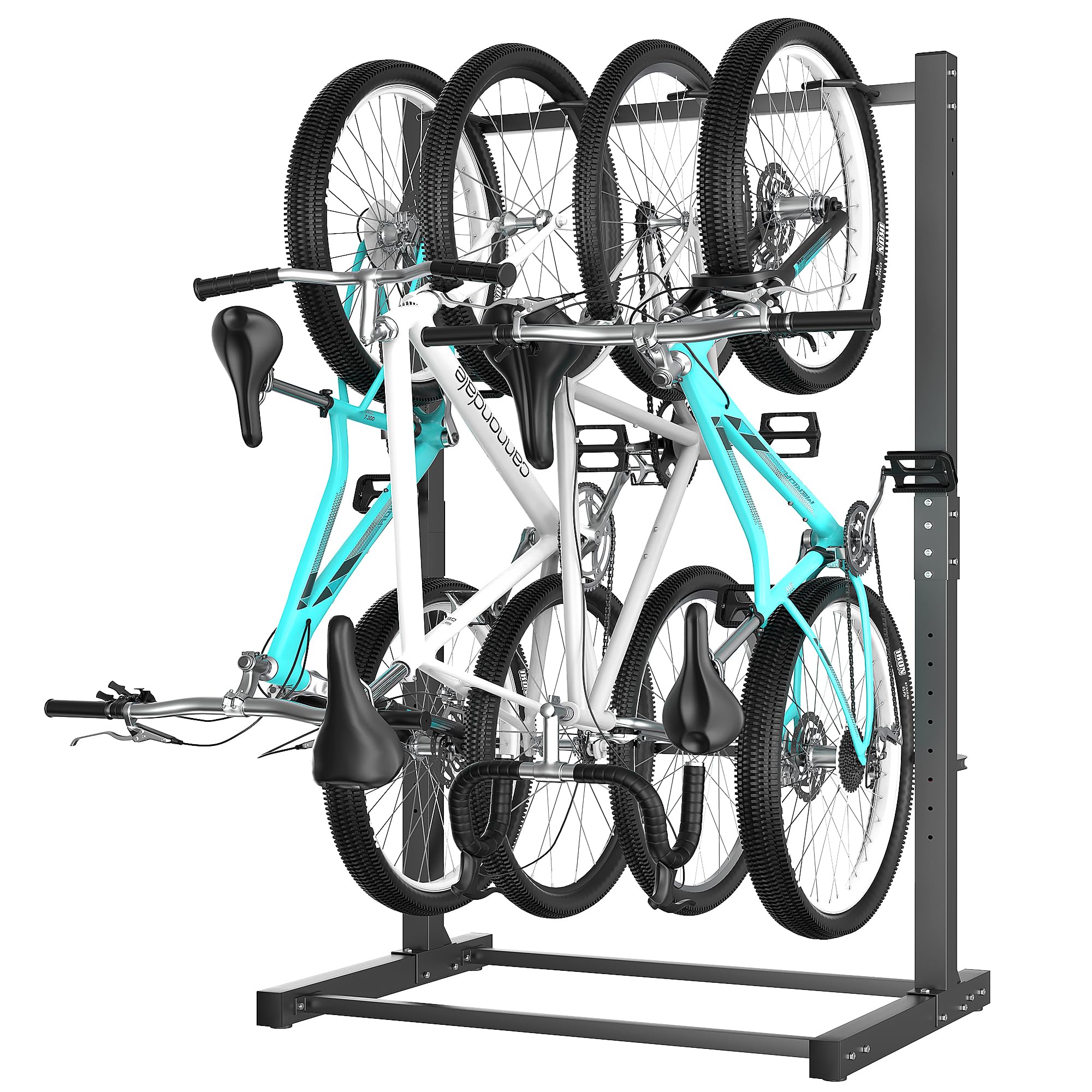 Ultrawall Freestanding Bike Rack, Vertical Bike Storage Stand for Garage, Indoor Bicycle Organizer, Holds Up to 4 Bikes