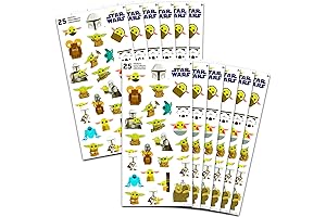 Baby Yoda Sticker Sheets 12-Pack: Ultimate Party Favor for Kids' Birthdays and Goody Bags