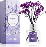 Vista 48 de Airkeep Juego de difusor de varillas – 3.38 onzas líquidas (3.4 fl oz), difusor de aroma de bambú para el hogar, incluye 8 varillas difusoras
