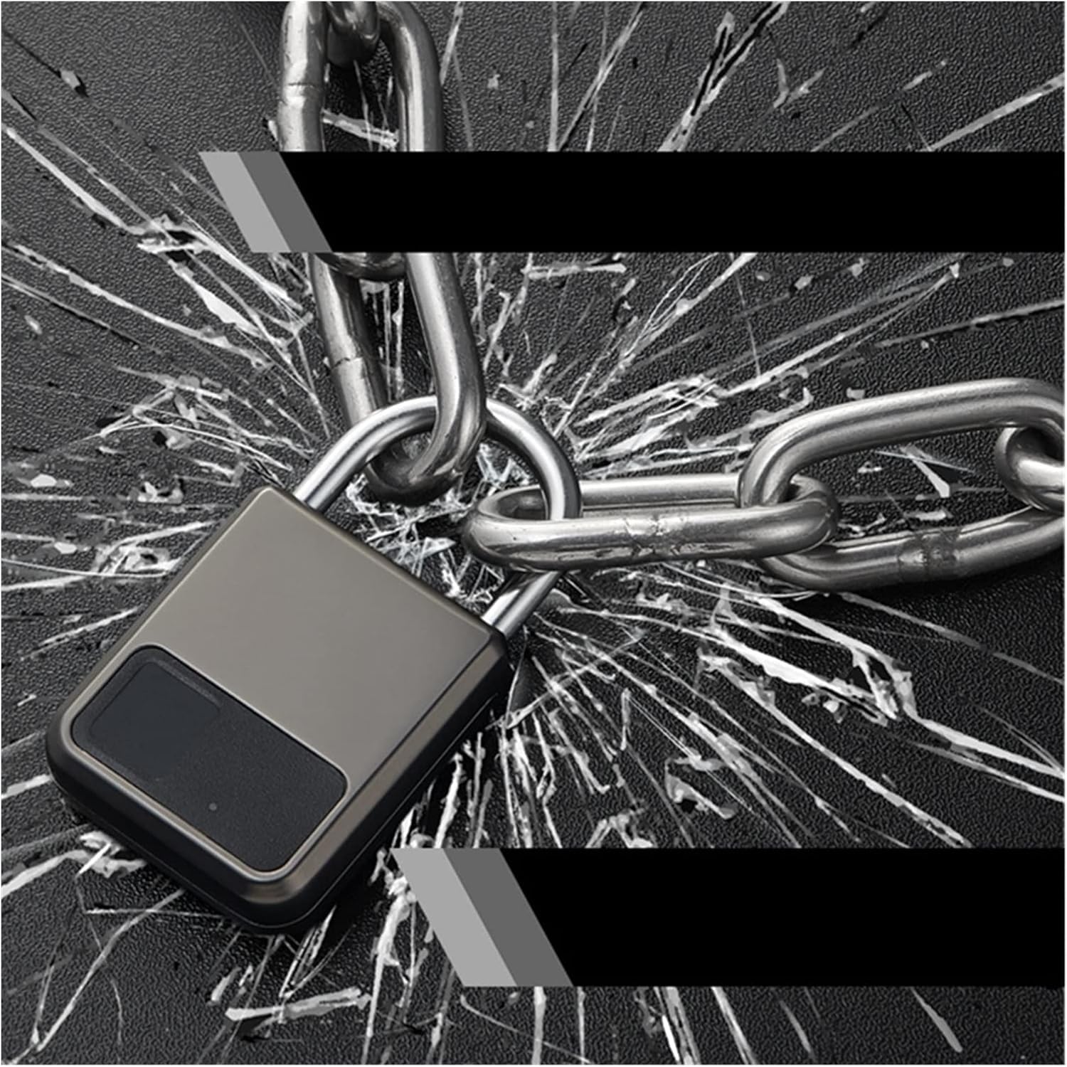 Candado inteligente con huella dactilar, Candado de huella digital sin llave carga USB bicicleta gimnasio equipaje puerta principal Multicolor(Gray)