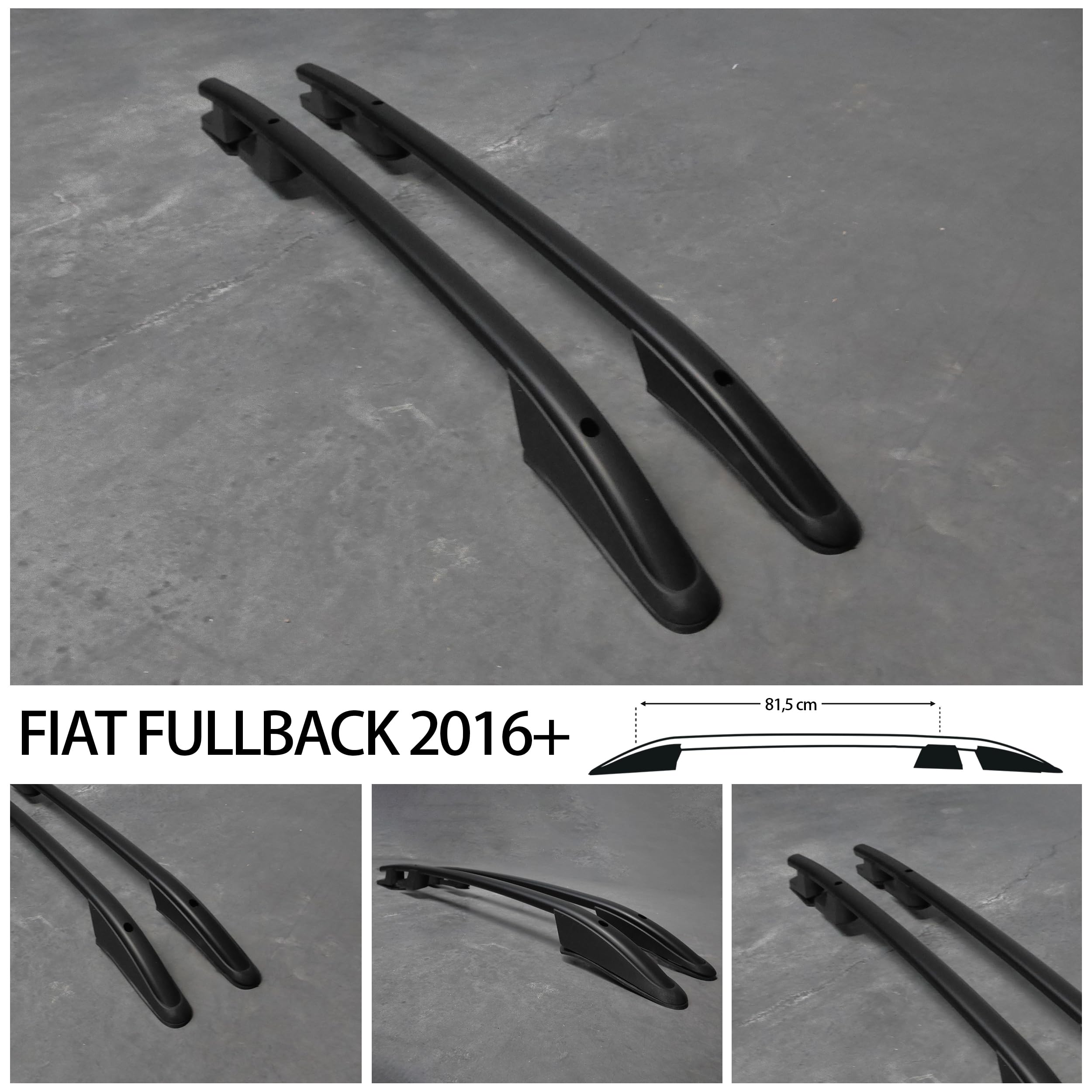 CHROMEMASTER | Relingi dachowe | Kompatybilne z Fiat Fullback 2016- ; Na relingach zamontujesz bagażnik dachowy, boks dachowy, bagażnik rowerowy | Wytrzymała konstrukcja z aluminium | TÜV