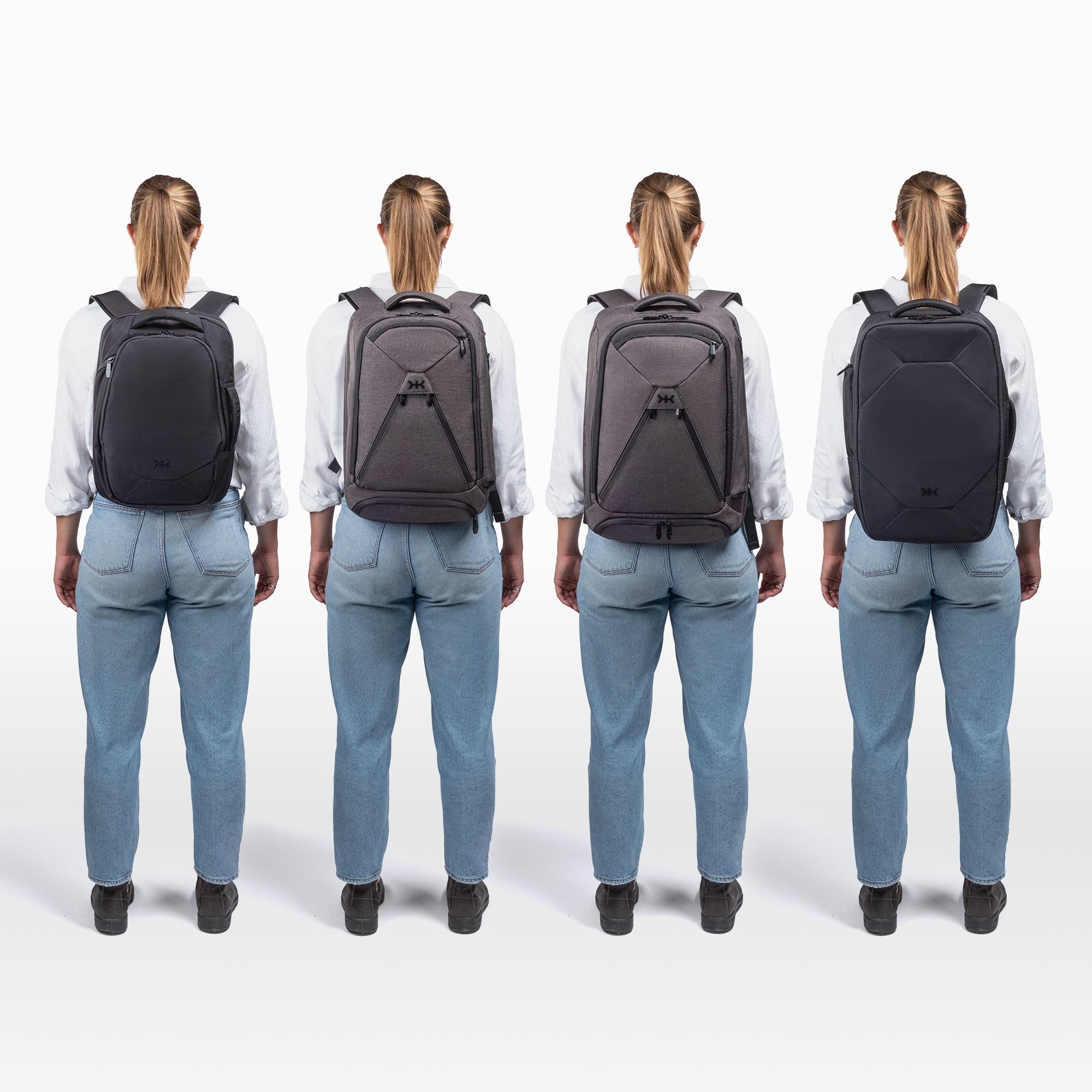 Knack Series 1 Laptop Backpack Fits up to 15 Inch - Knack Bags Carry-On Backpack, TSA Approved, Expandable Travel Backpacks With 3 Day Outfit Capacity (Indigo Blue, Medium)