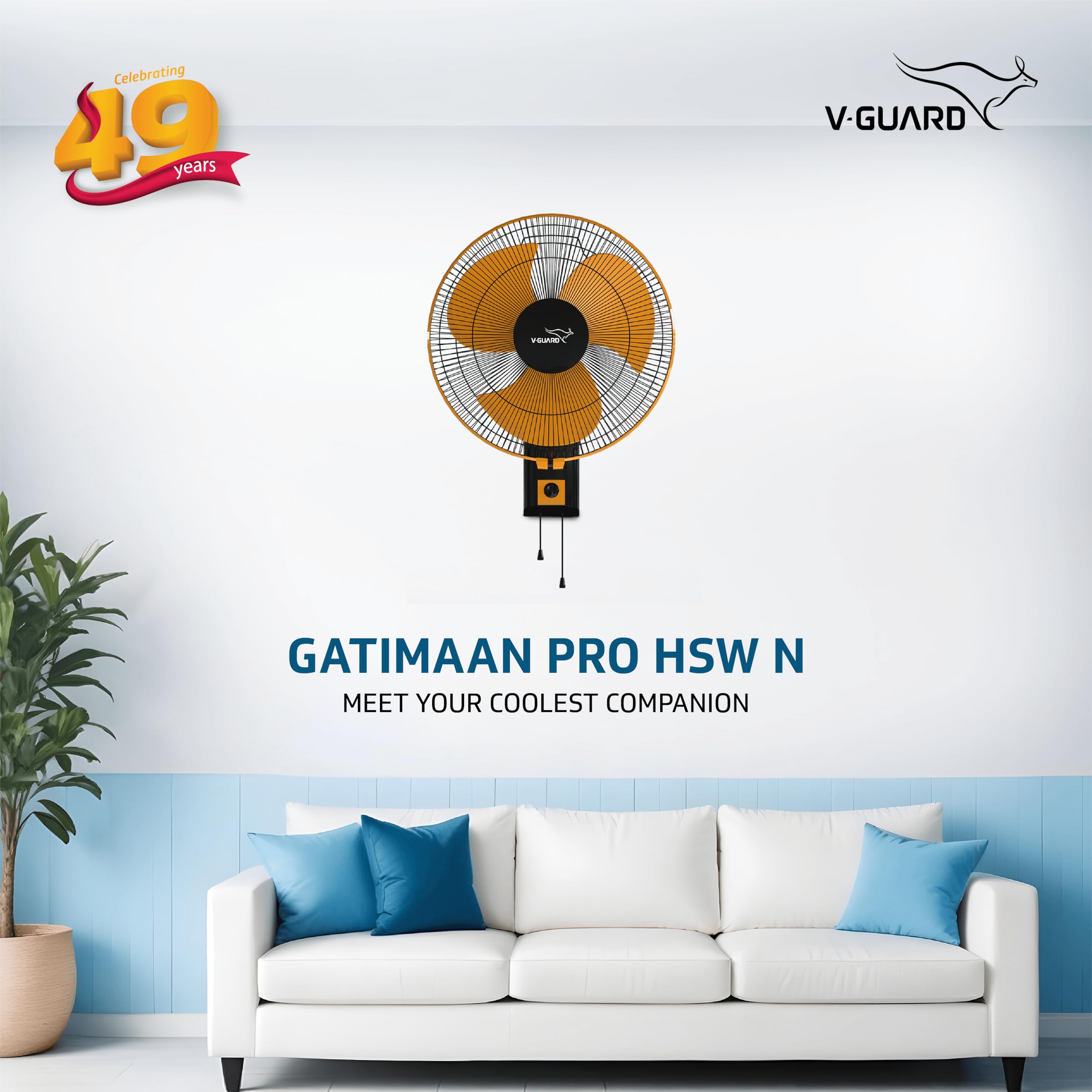 V-Guard Gatimaan Pro Wall Fan - Powerful Cooling -2 V-Guard Gatimaan Pro Wall Fan - Powerful Cooling -2
