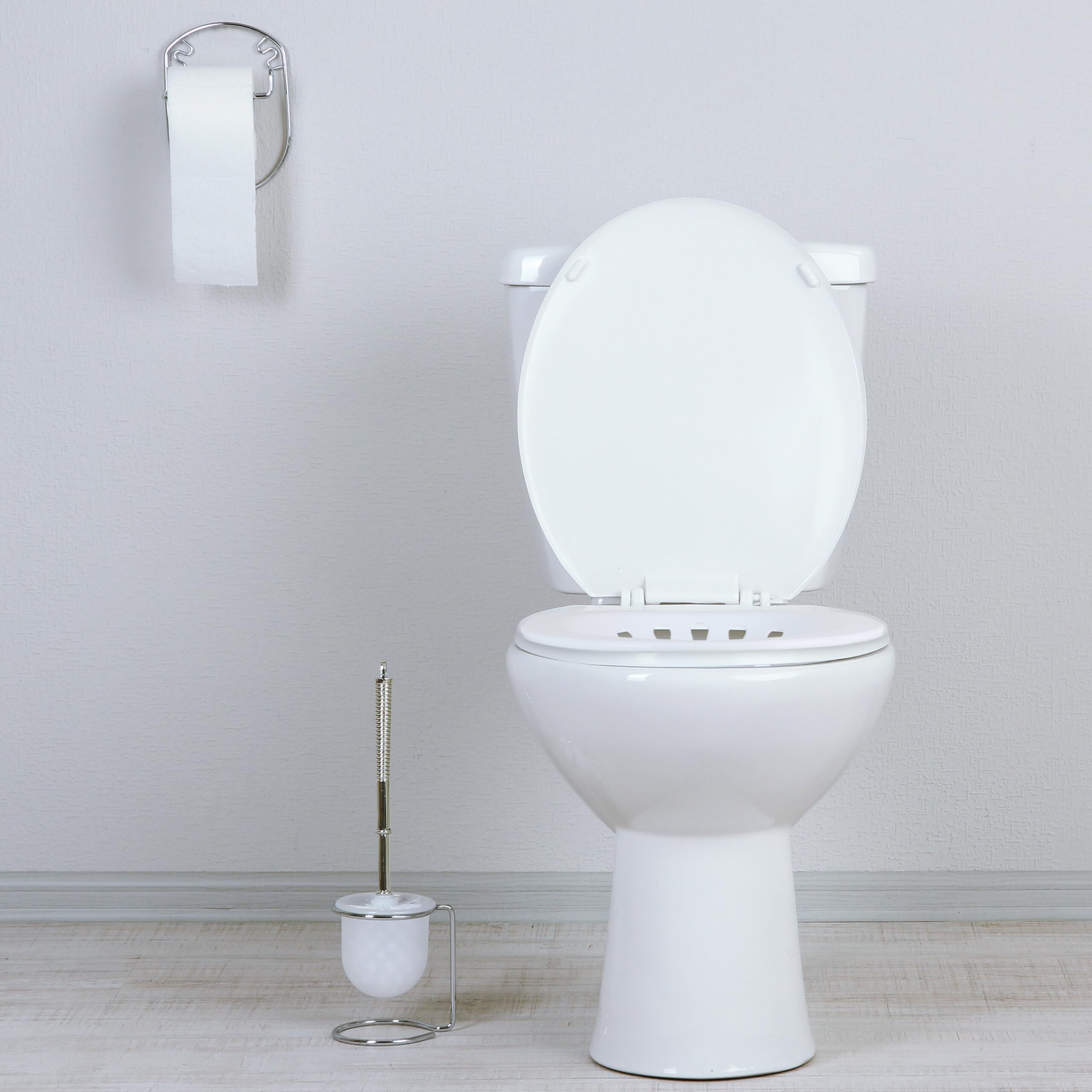 Relaxdays Bidet Pieghevole per WC, HLP: 12 x 36 x 39 cm, Inserto Semicupio Water Igiene Intima, Plastica, Bianco/Grigio