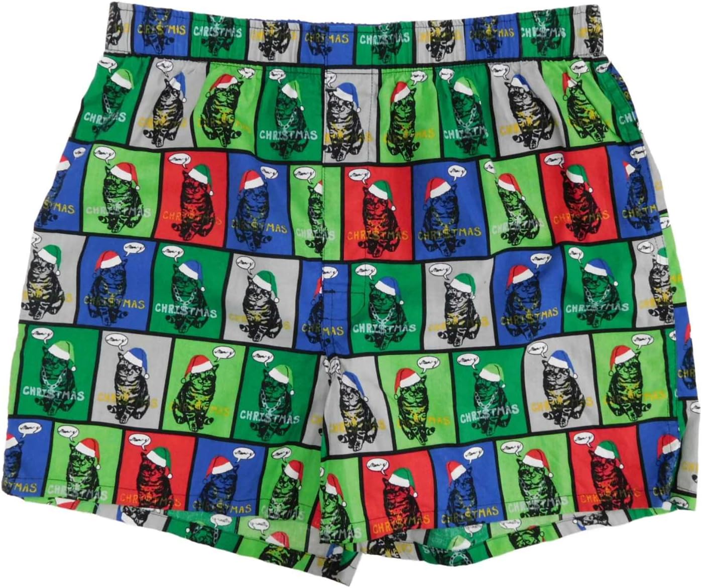 Mossimo Mens Merry Christmas Cat Holiday Boxer Shorts Large