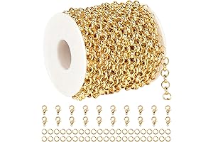 YOUBEIYEE 10 Meters Gold Plated Chain for Jewelry Making