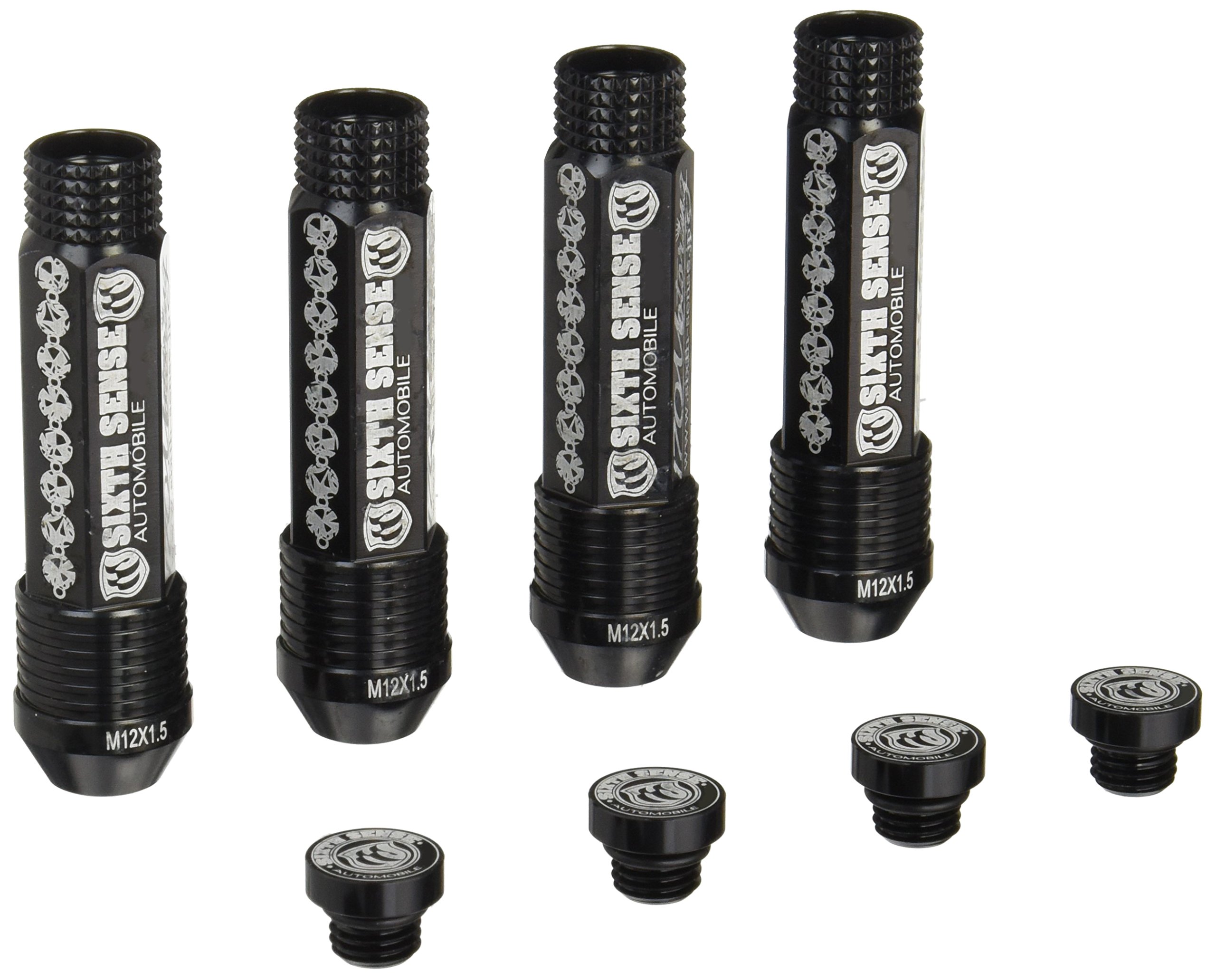 Amazon | SIXTHSENSE レーシングナット M12/1.5 L ブラック | 外装 