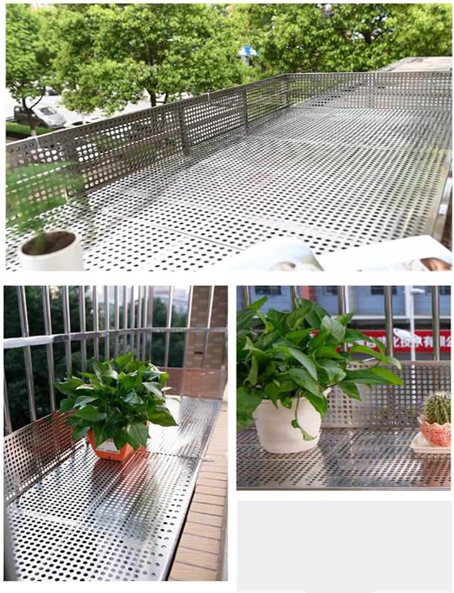 Lámina Perforada de Acero Inoxidable Duradera: Malla metálica versátil para proyectos Decorativos, Ideal para barandillas de alféizares de Ventanas, jardineras y más.