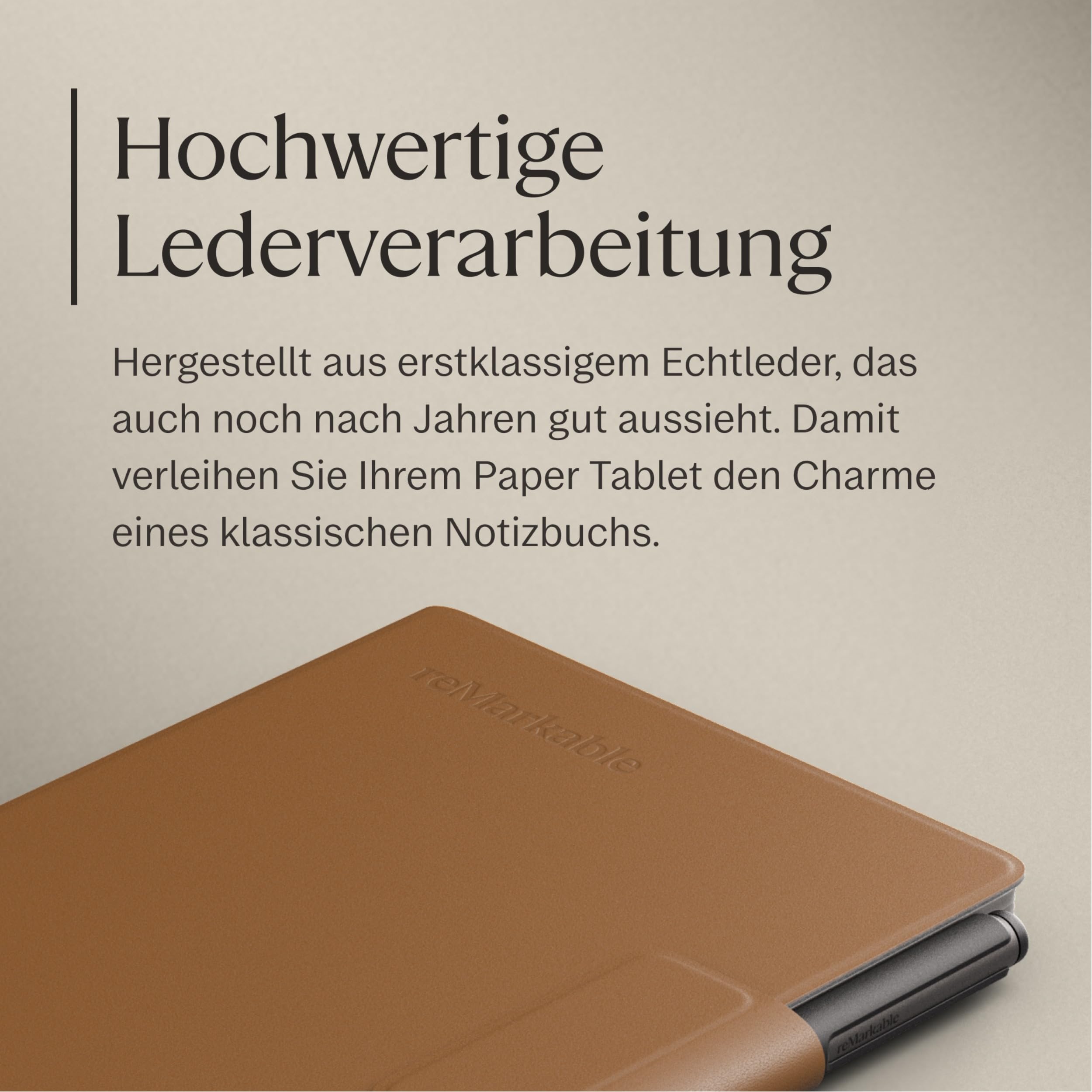 Remarkable Paper Pro Move – Book Folio aus braunem Leder für Ihr 7 – Bild 4