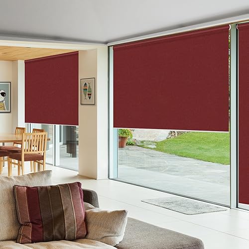 Miniatura 4 de SUAKY Persianas enrollables opacas, 100 % opacas, con aislamiento térmico, tela de protección UV, elegantes persianas enrollables para ventanas,