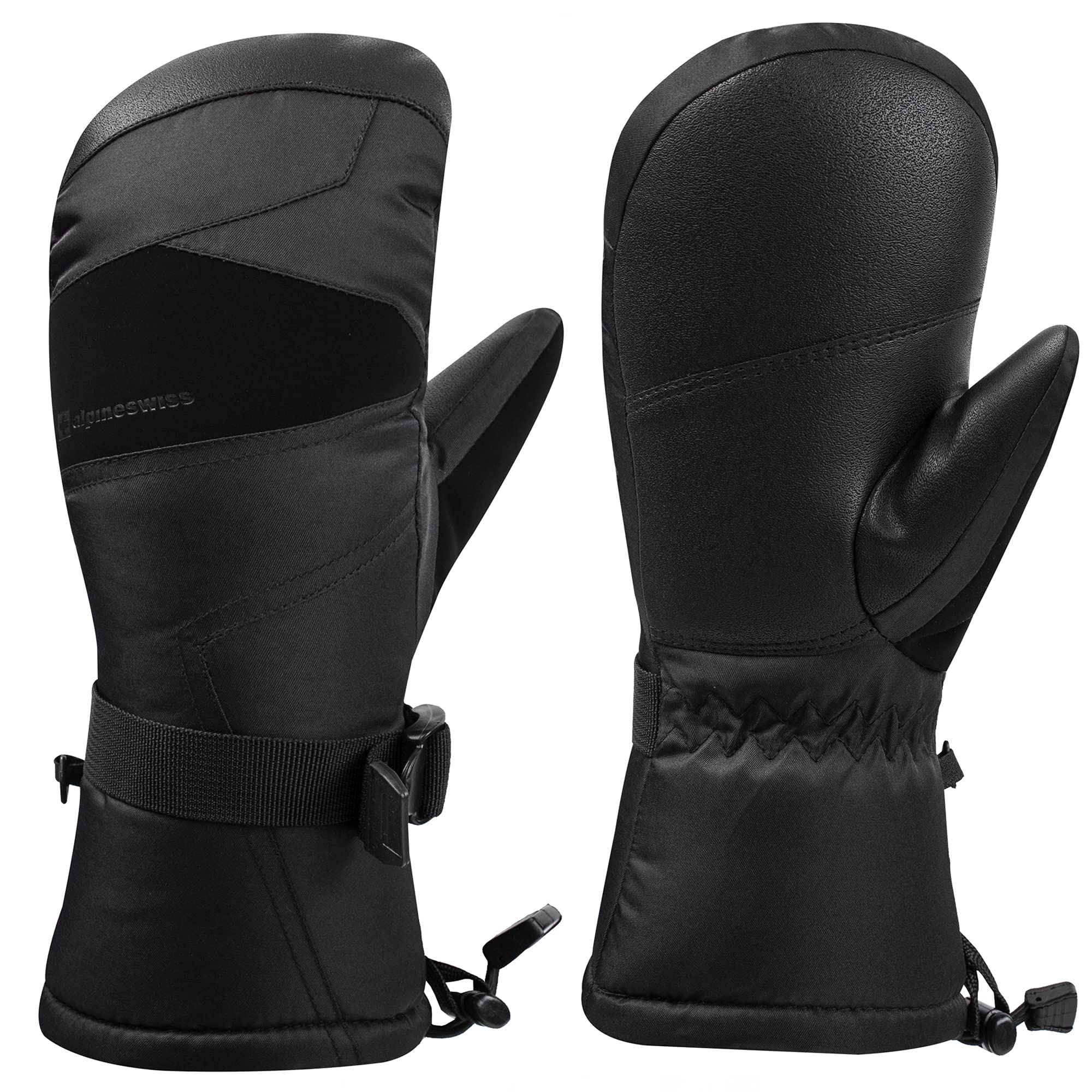 Mens Waterproof Gauntlet Ski Mittens Winter Sport Gloves Snowboarding Windproof Warm 3M Thinsulate