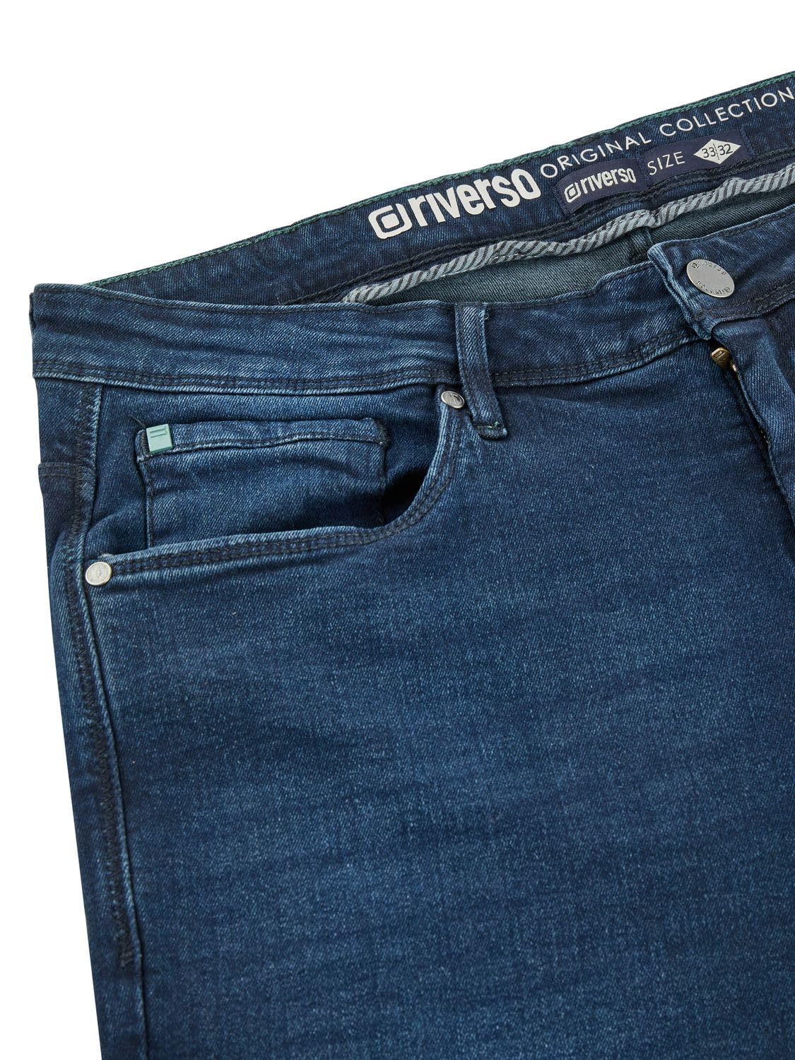 riverso Pantalones vaqueros para hombre RIVChris Straight Fit Jeanshose Algodón Denim Stretch Negro Azul Gris w29 w30 w31 w32 w33 w34 w36 w38