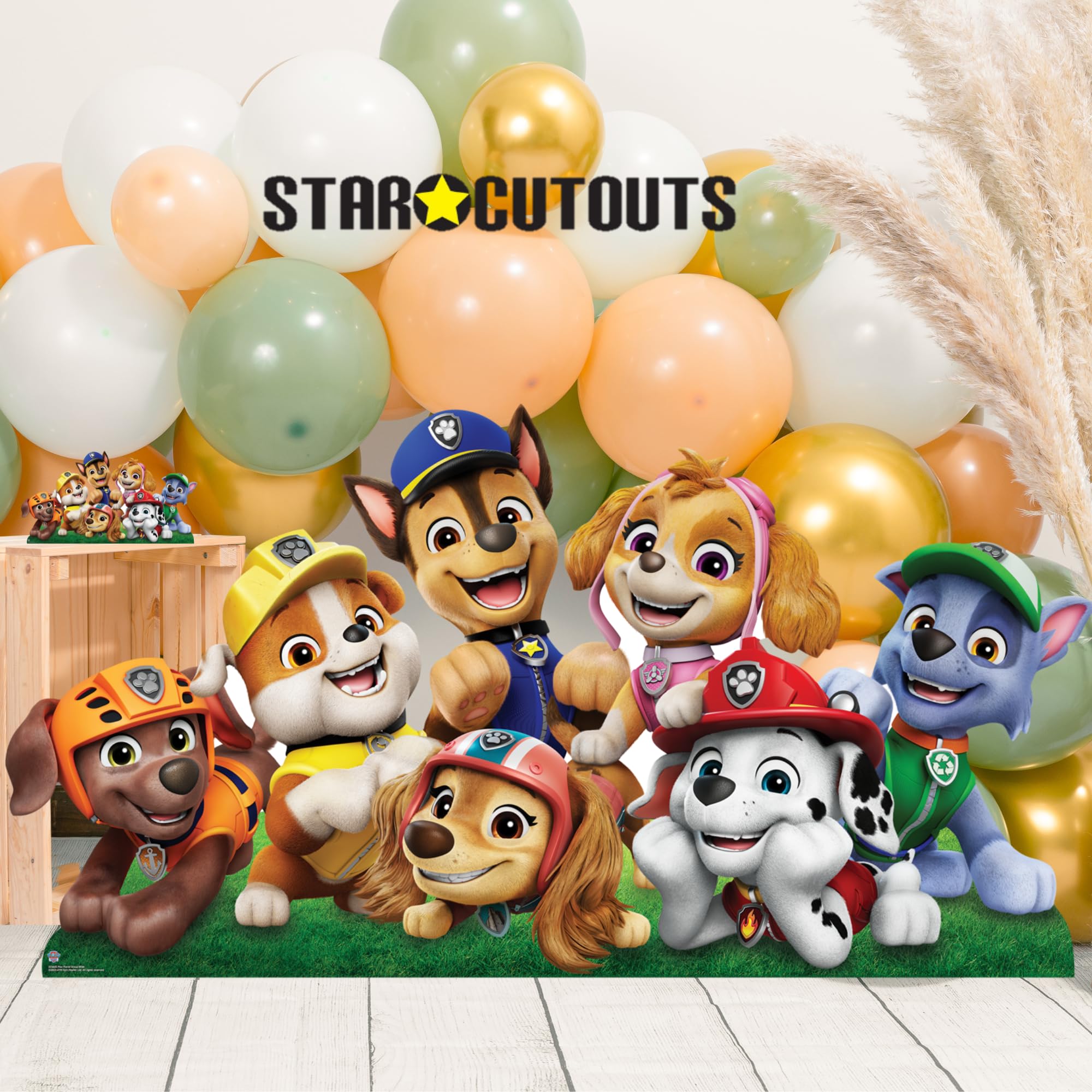 Star Cutouts Cartonato largo SC4601 Paw Patrol, altezza 94 cm, ideale per feste a tema Paw Patrol, feste di compleanno e fan, decorazioni per stanze ed eventi