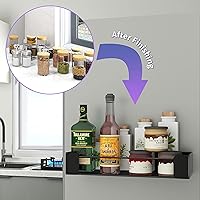 Vista 5 de Paquete de 2 estantes magnéticos para especias, estante magnético para especias para nevera, gabinete de metal y horno microondas para sostener