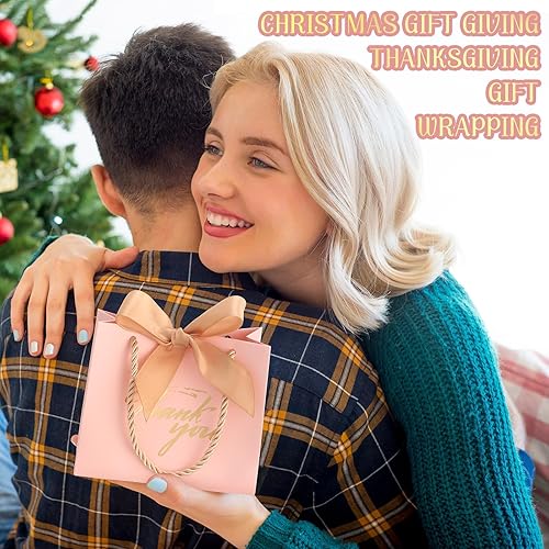 Miniatura 3 de Colarr 60 bolsas de regalo de agradecimiento, bolsas de papel para fiesta, pequeñas bolsas de regalo con asas y cinta de lazo para boda, cumpleaños,