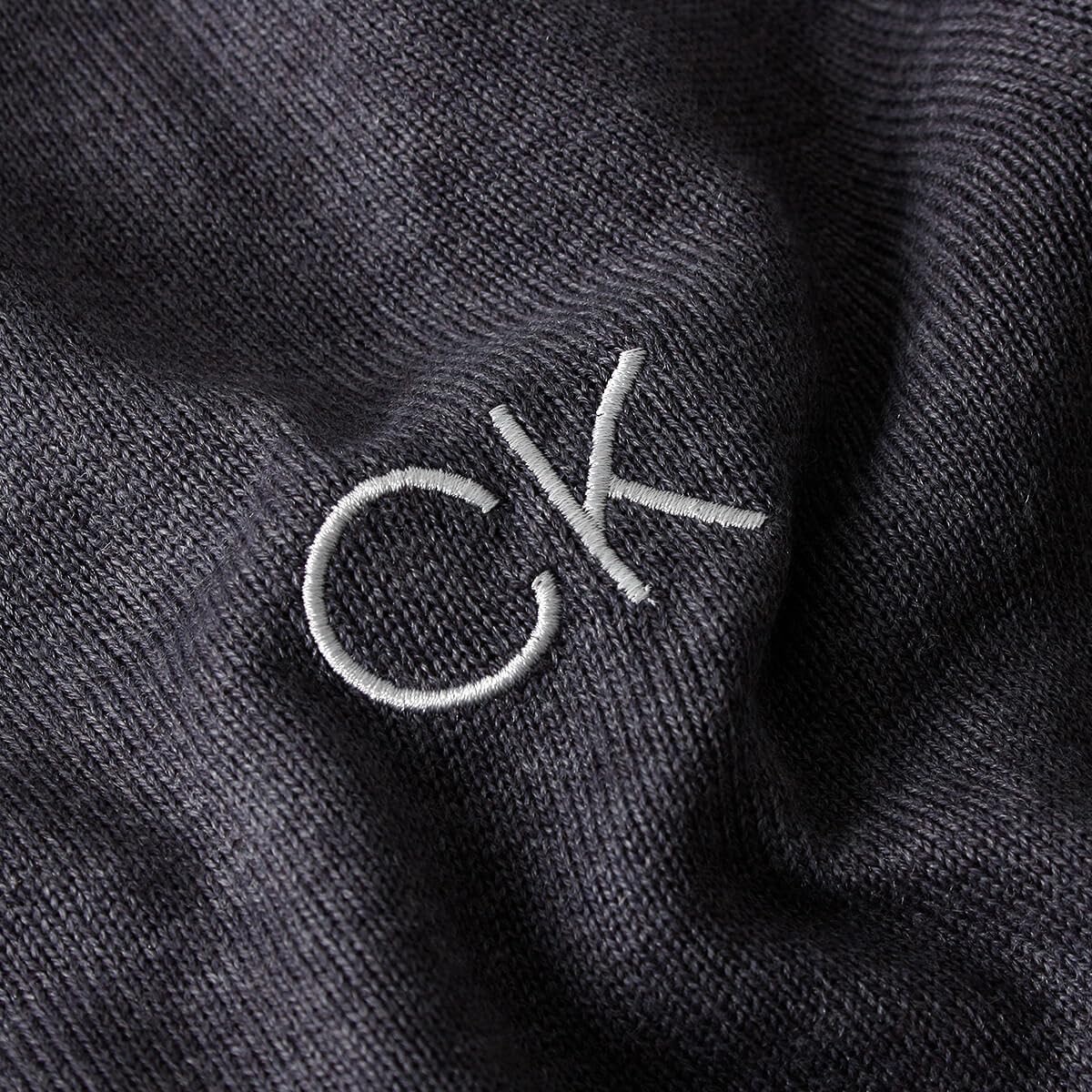 Calvin Klein Golf Hommes V-Neck Pull Tour - Gris Acier - M