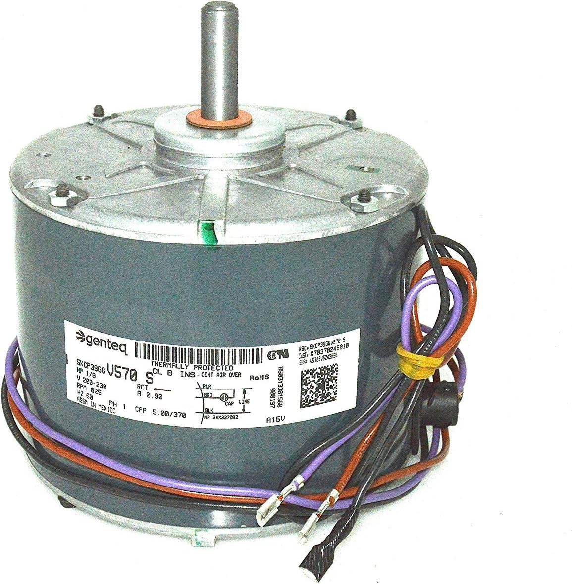 OEM Condenser Fan Motor, Fits Trane, American Standard, and GE, 1/8 HP 230V, Replaces Part #s X70370245010 and MOT12004