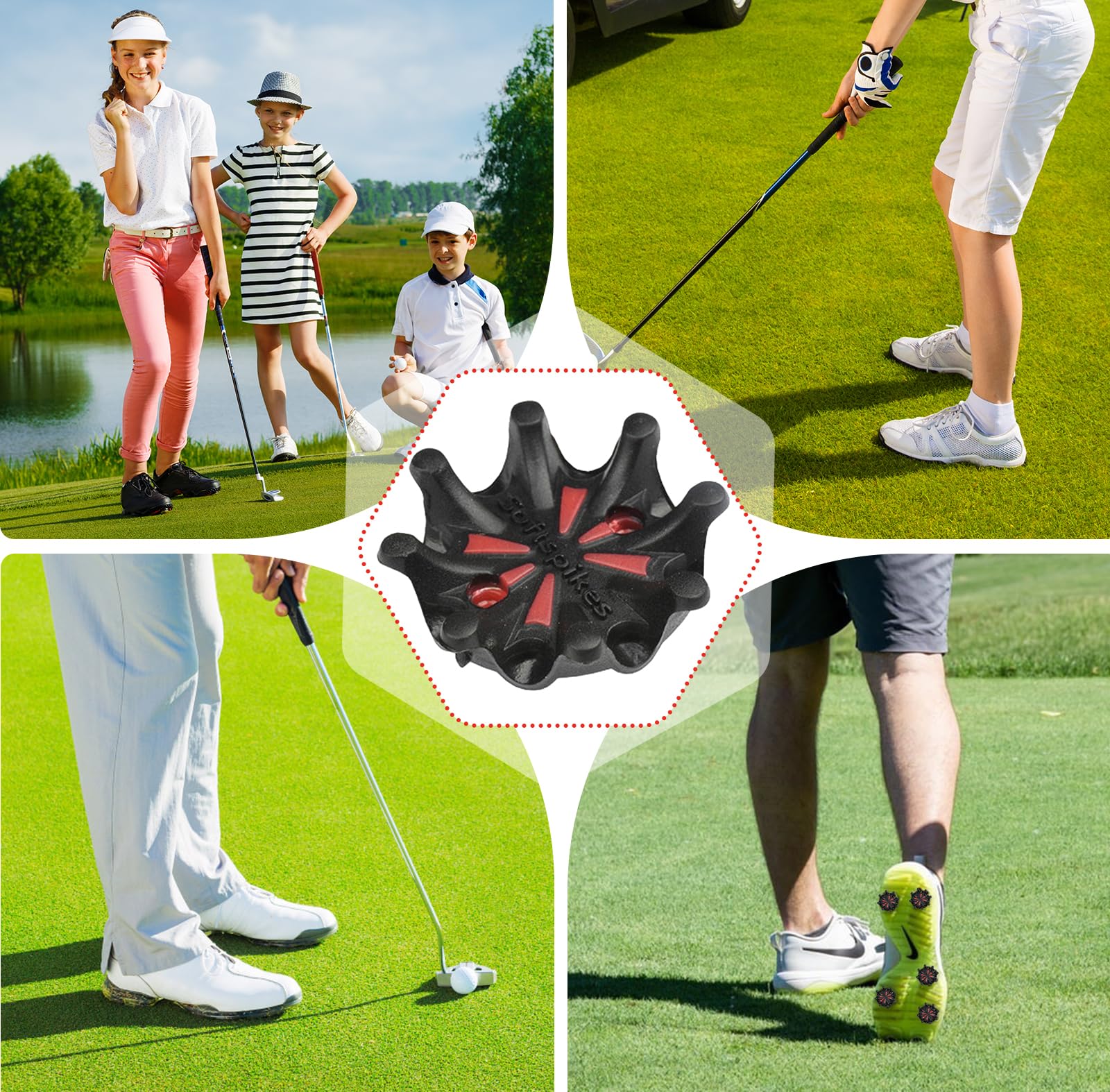 20 Pezzi Punte per Scarpe da Golf, Tacchetti Pratici, Sostituzioni Denti, Spikes Borchie di Ricambio Antiscivolo per Amanti del Golf, Facile da Installare
