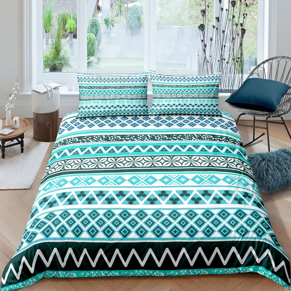 Erosebridal Boho Aztec Comforter Cover 