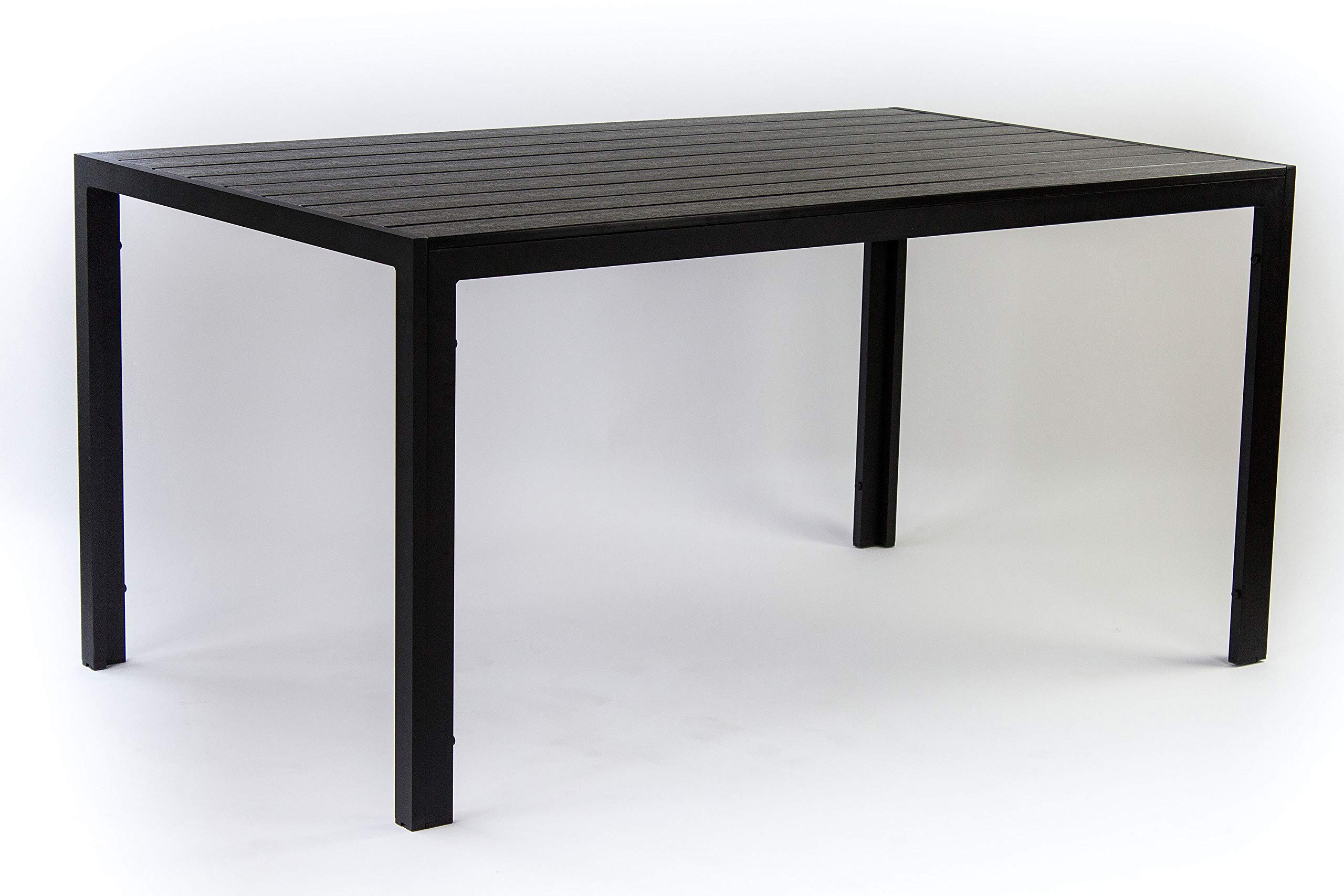 AVANTI TRENDSTORE - Limana - Tavolo da giardino con telaio in metallo e piano tavolo in Polywood. Disponibile in 2 misure diverse (LAP 150x74x90 cm)