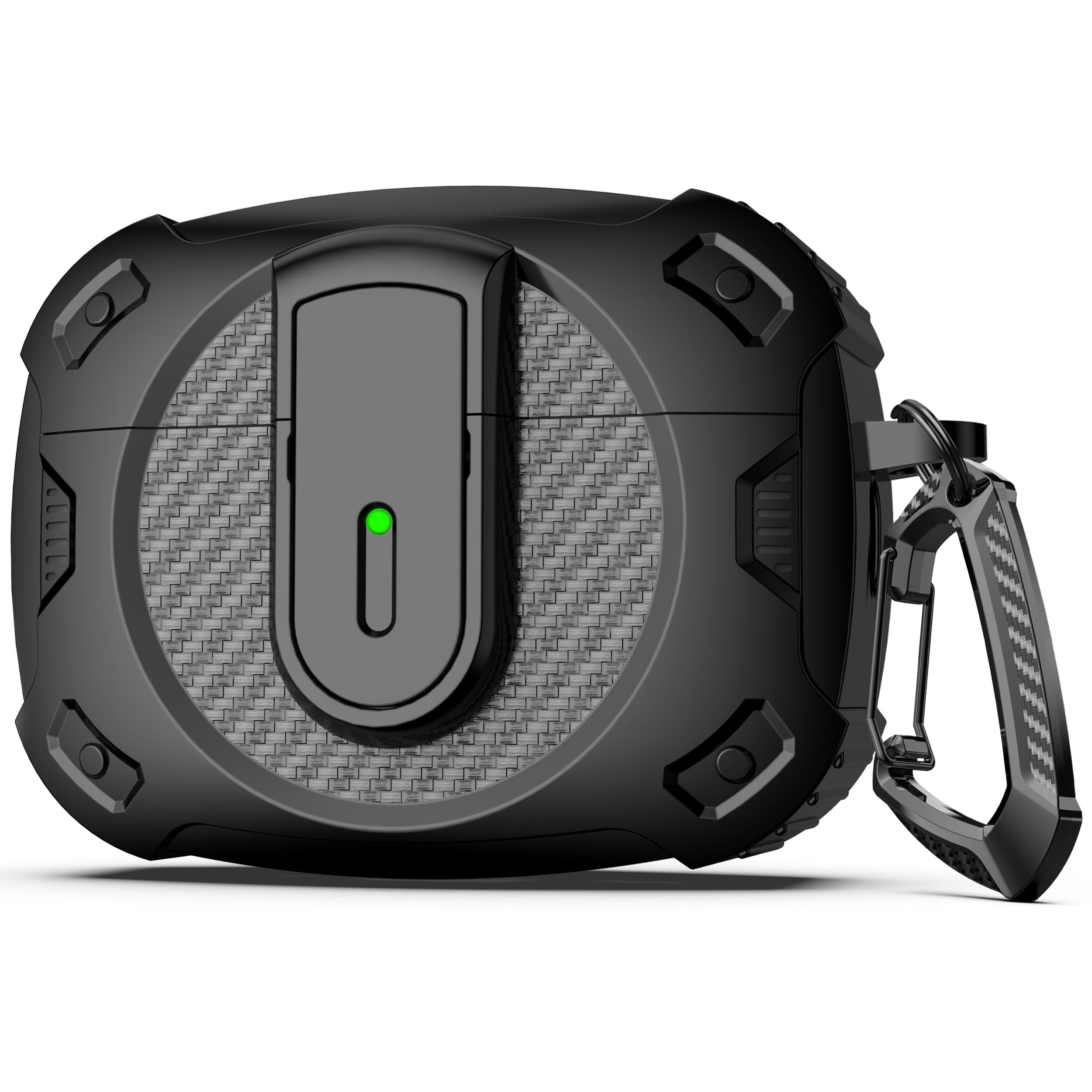 RFUNGUANGO for AirPods Pro 2nd Generation Case Cover with Cleaner Kit, Military Hard Shell Protective Armor with Lock for AirPod Gen 2 Charging Case