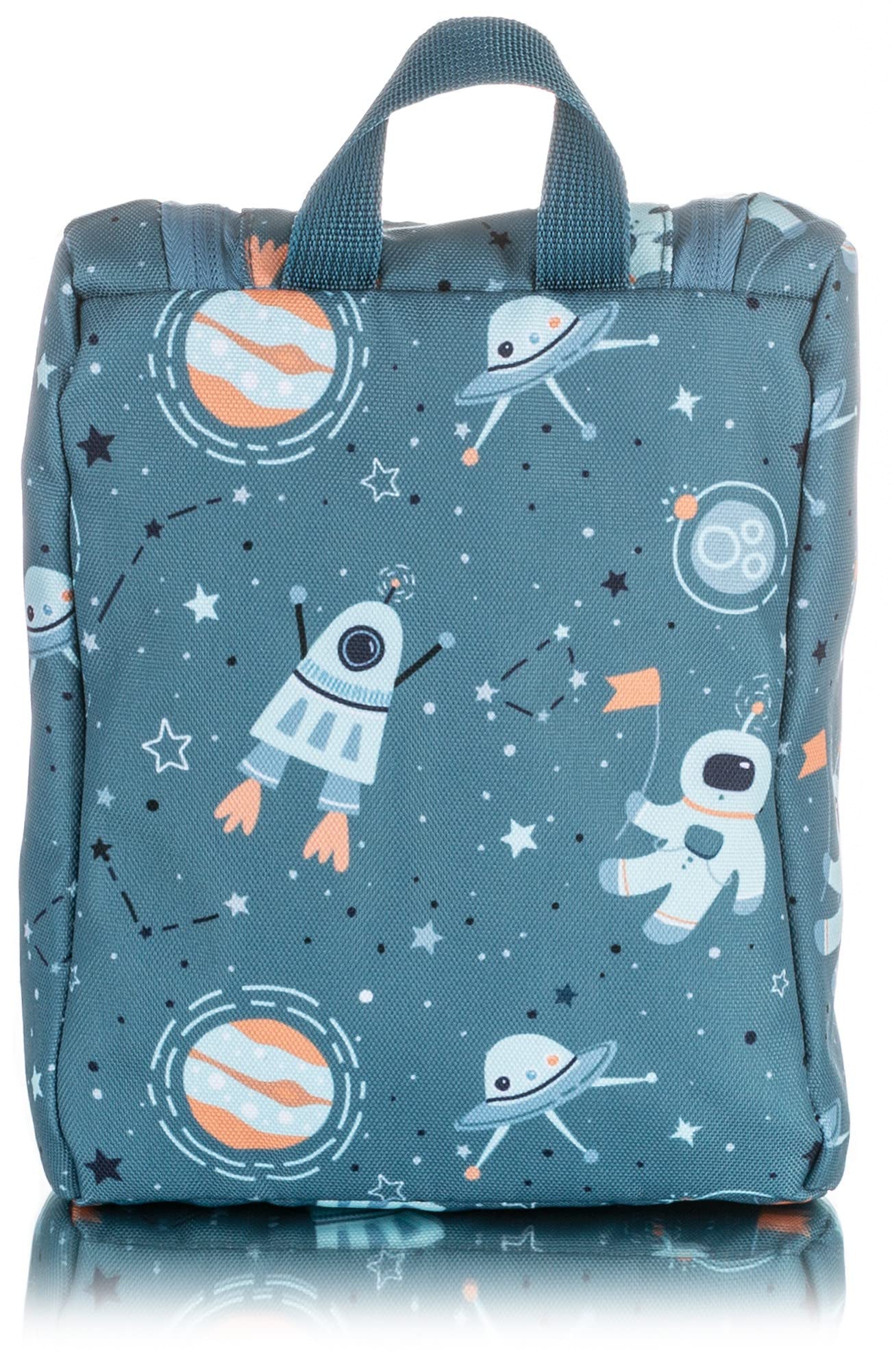 Beauty case bambini poliestere riciclato borsa da bagno sostenibile idrorepellente appendere Spazio Blu