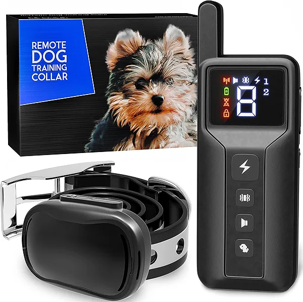Extra Small Size Dog Shock Collar for Training Small Dogs 5-15lbs with Remote - Waterproof and 1000 Ft Range