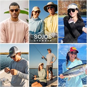 SOJOS Polarized Square Sunglasses for Men Retro Sun Glasses Trendy Shades UV400 Protection TR90 Frame SJ2652B