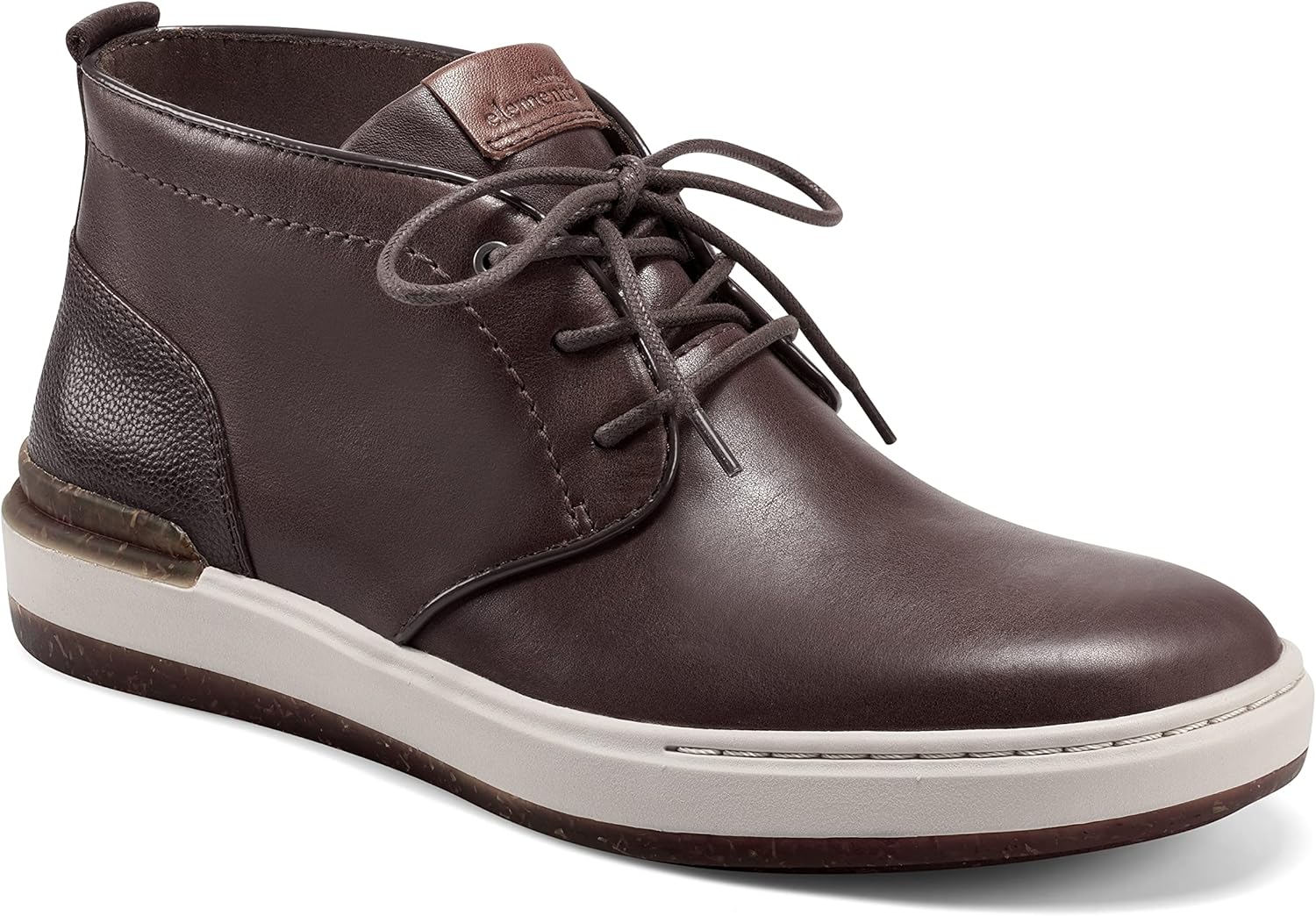 Earth Elements Men’s Abound Leather Sneaker for Casual, Everyday - Dark Brown - 11