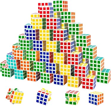 48 Pack Mini Cubes for Kids Party Favors, 1.18in 3x3 Magic Cube Brain Teasers for Students School Rewards & Classroom Prizes Puzzle Box Toys Birthday Gift Goodie Bag Stuffers