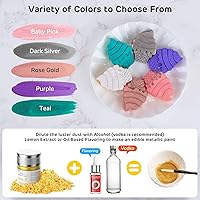 Vista 6 de Nomeca Polvo de Brillo Comestible, 8 Gramos Polvo para Pasteles Dorado Brillante de Grado Alimenticio Polvo de Colorante Alimentario Metálico