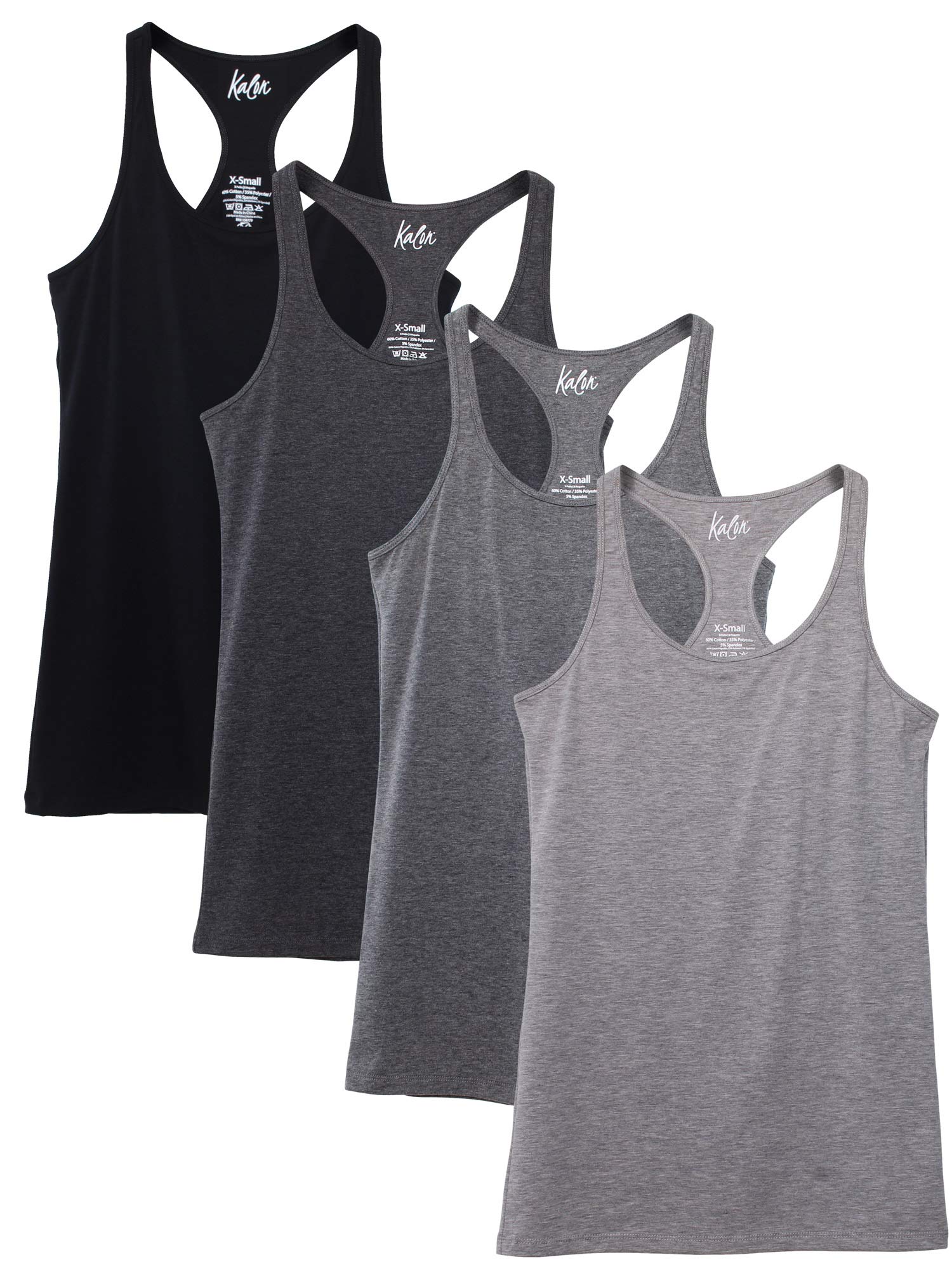 Kalon 4-Pack Racerback Shelf Bra Cami
