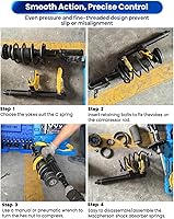 Vista 4 de Kit de compresor de resorte de puntal Macpherson ATPEAM Universal, juego de herramientas intercambiables para horquilla y bobina