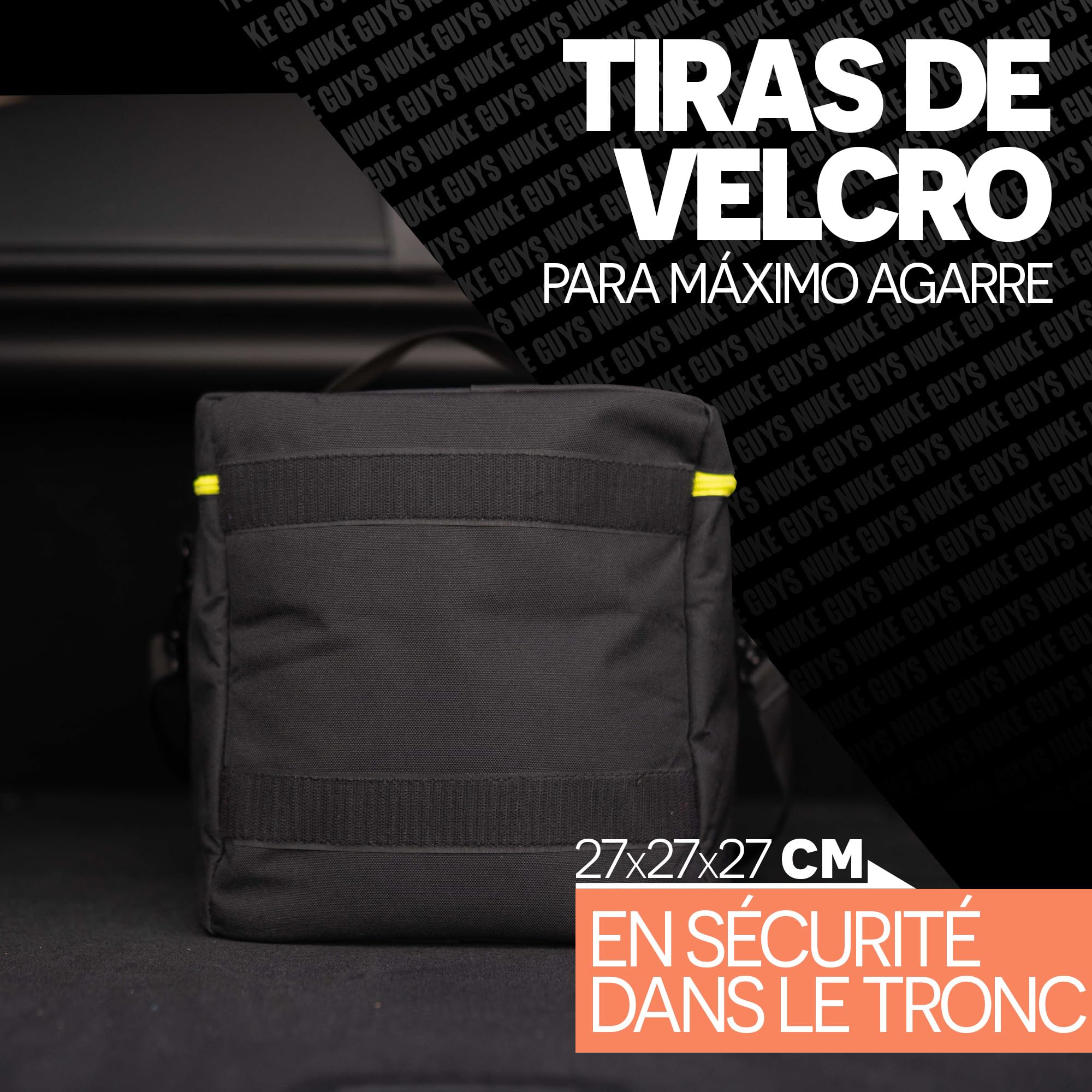 Nuke Guys Bolsa de detalles pequeña | Práctica para el maletero con velcro | Organizador para productos de cuidado del coche