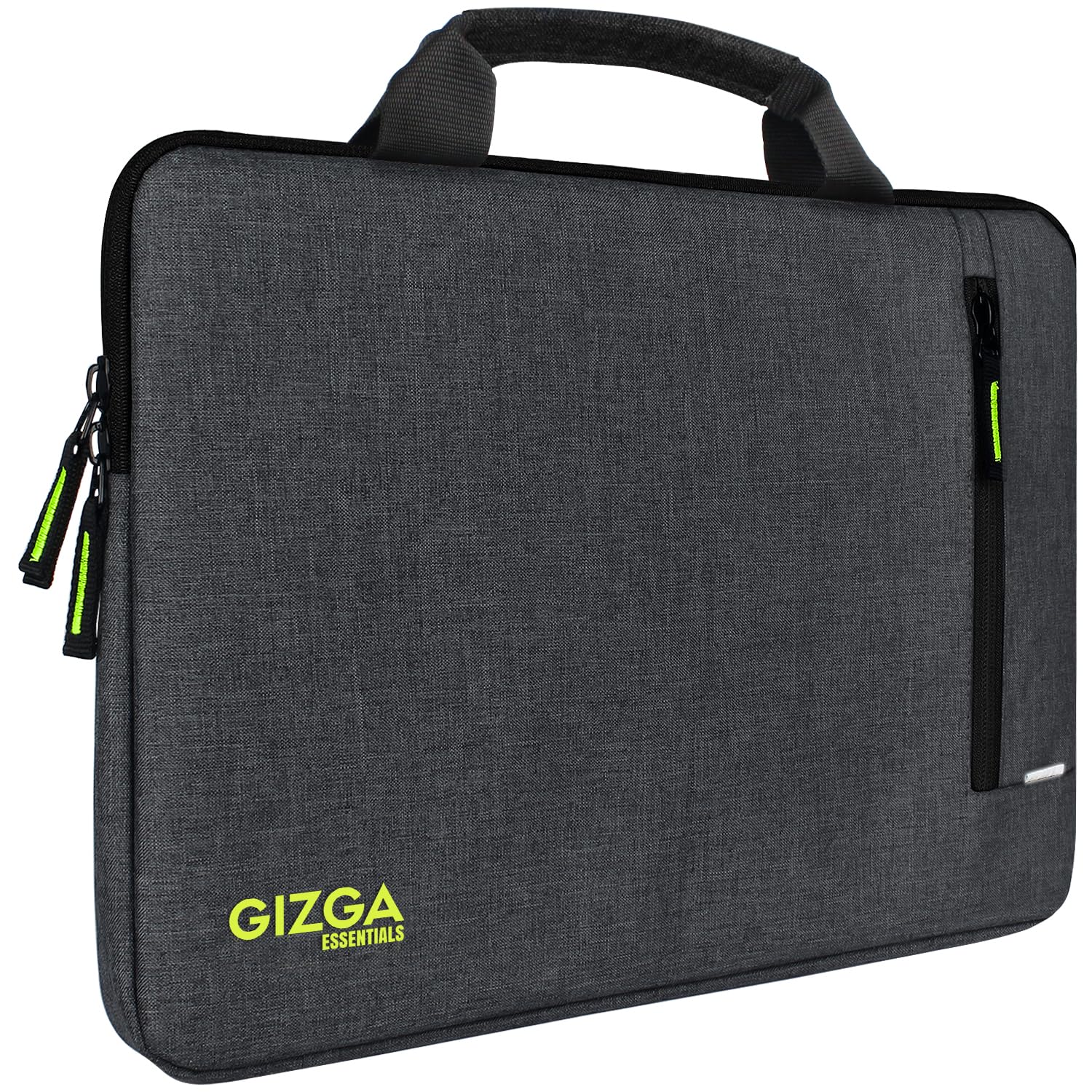 Gizga Essentials 13.3 Inch Laptop Sleeve Case Cover Pouch Bag with Handle & Front Pocket| Slim & Water-Resistant Nylon Fabric with Shockproof Foam Padding, Soft Lining & Premium Zipper Closure (Grey) Gizga Essentials 13.3 Inch Laptop Sleeve Case Cover Pouch Bag with Handle & Front Pocket| Slim & Water-Resistant Nylon Fabric with Shockproof Foam Padding, Soft Lining & Premium Zipper Closure (Grey)