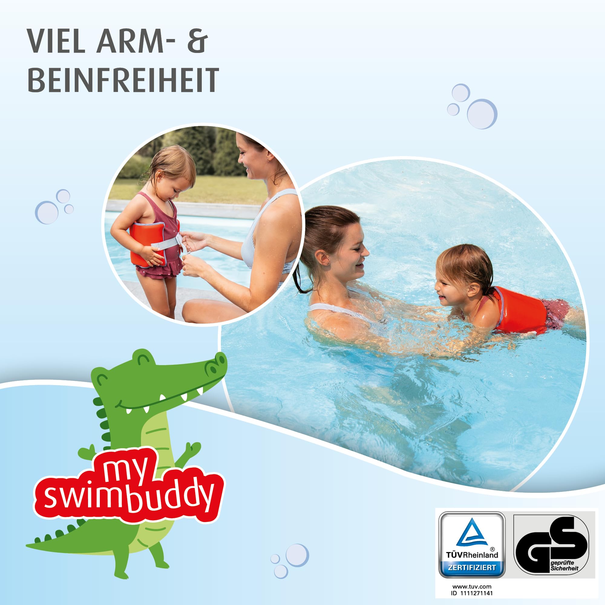 reer myswimbuddy pas do pływania | pomoc w pływaniu dla dzieci i małych dzieci | indywidualne dopasowanie | bezpieczna nauka pływania | 15-30 kg