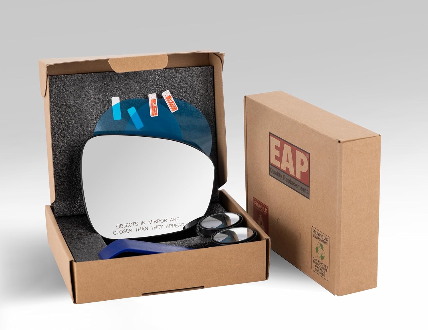 EAP Passenger Side Mirror Glass Compatible With Nissan Rogue Japan Built 2021-2026 (VIN No. Starts With JN8), Heated, 963656RF0A