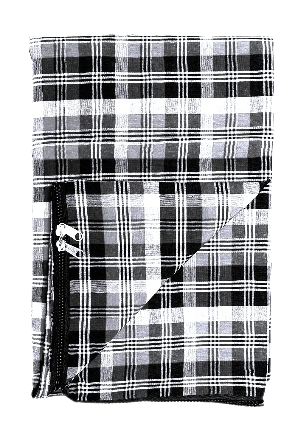 CHILLI BILLI Handloom Multicolour Cotton Mattress Cover with Zip/Chain ((Single Bed, 72x36x6-inch or 6x3 feet X 6 inch))