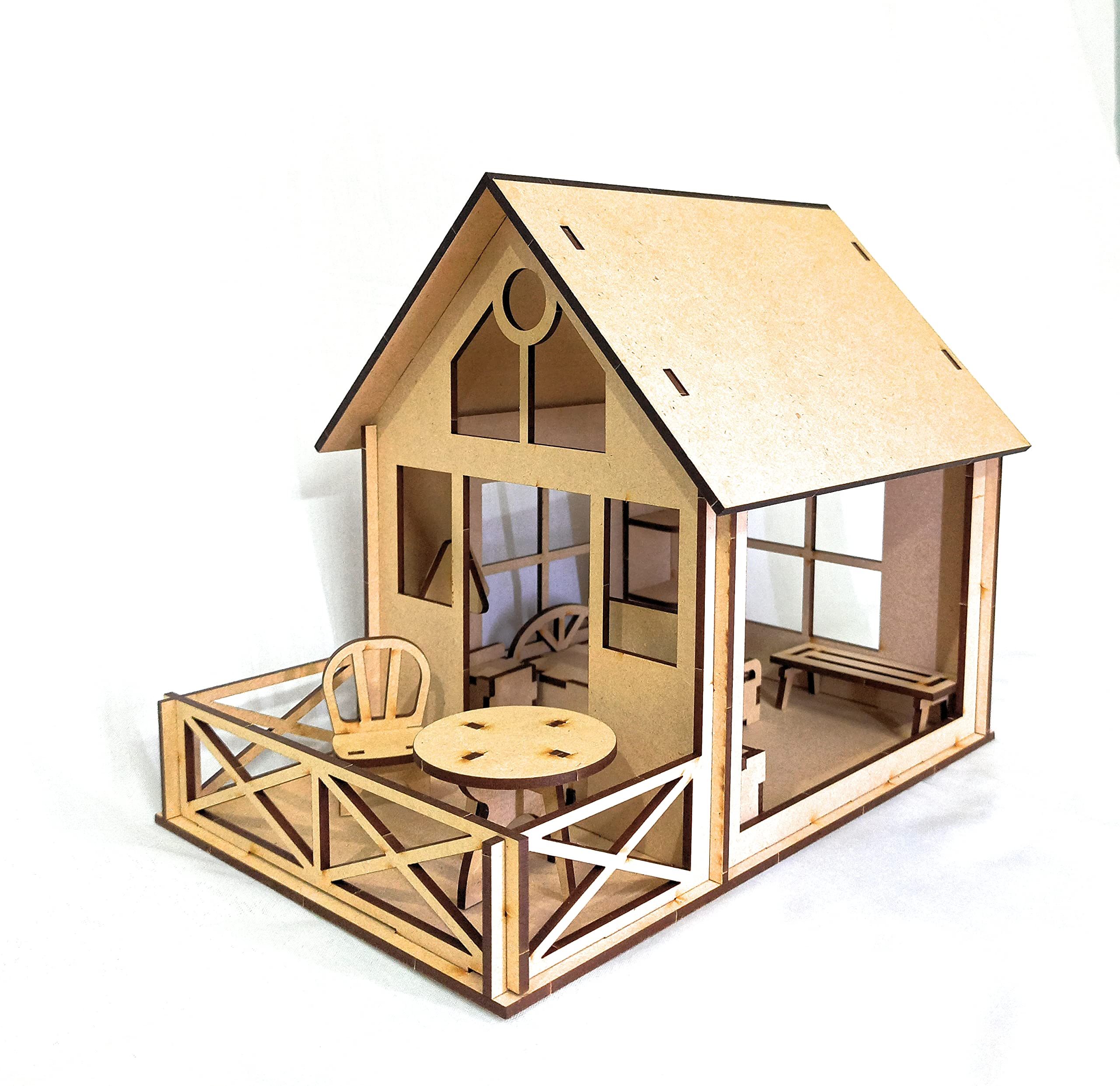 Buy Rajbharti Crafts DIY Doll House Kit Wooden Dollhouse Miniature