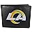 NFL Siskiyou Sports Mens Los Angeles Rams Bi-fold Wallet Large Logo One Size Black