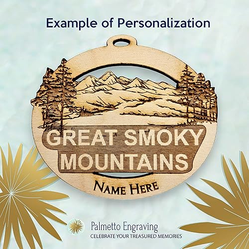 Miniatura 2 de Smoky Mountain Christmas Ornament, Personalized Great Smoky Mountains Souvenirs and Gifts, Gatlinburg & Pigeon Forge TN Keepsake, Handcrafted Gift