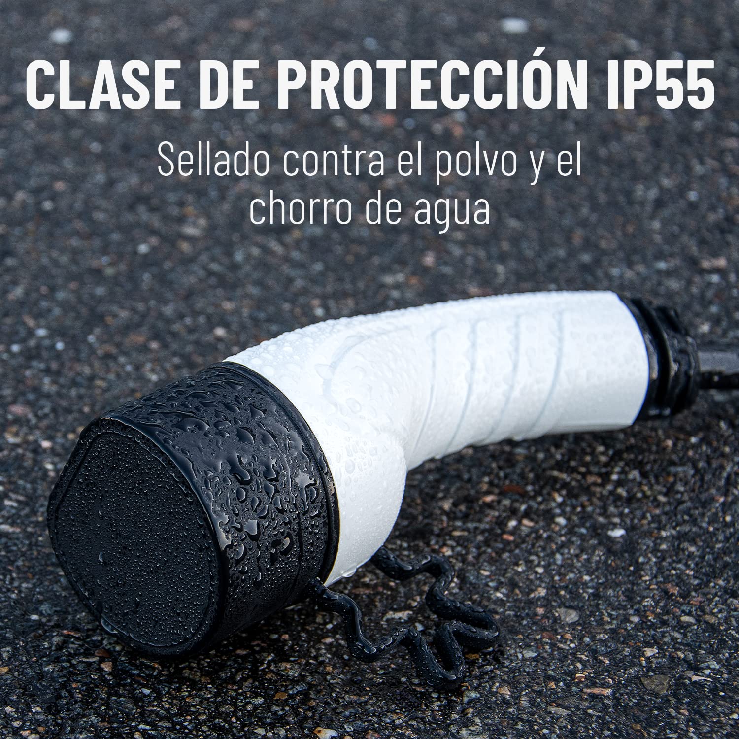 ABSINA Cable Coche Electrico Tipo 2 22kW & 32A para Híbridos & Eléctricos | Cable Carga Coche Eléctrico 5m Trifásico - Modo 3 - Electrico, de vehiculo