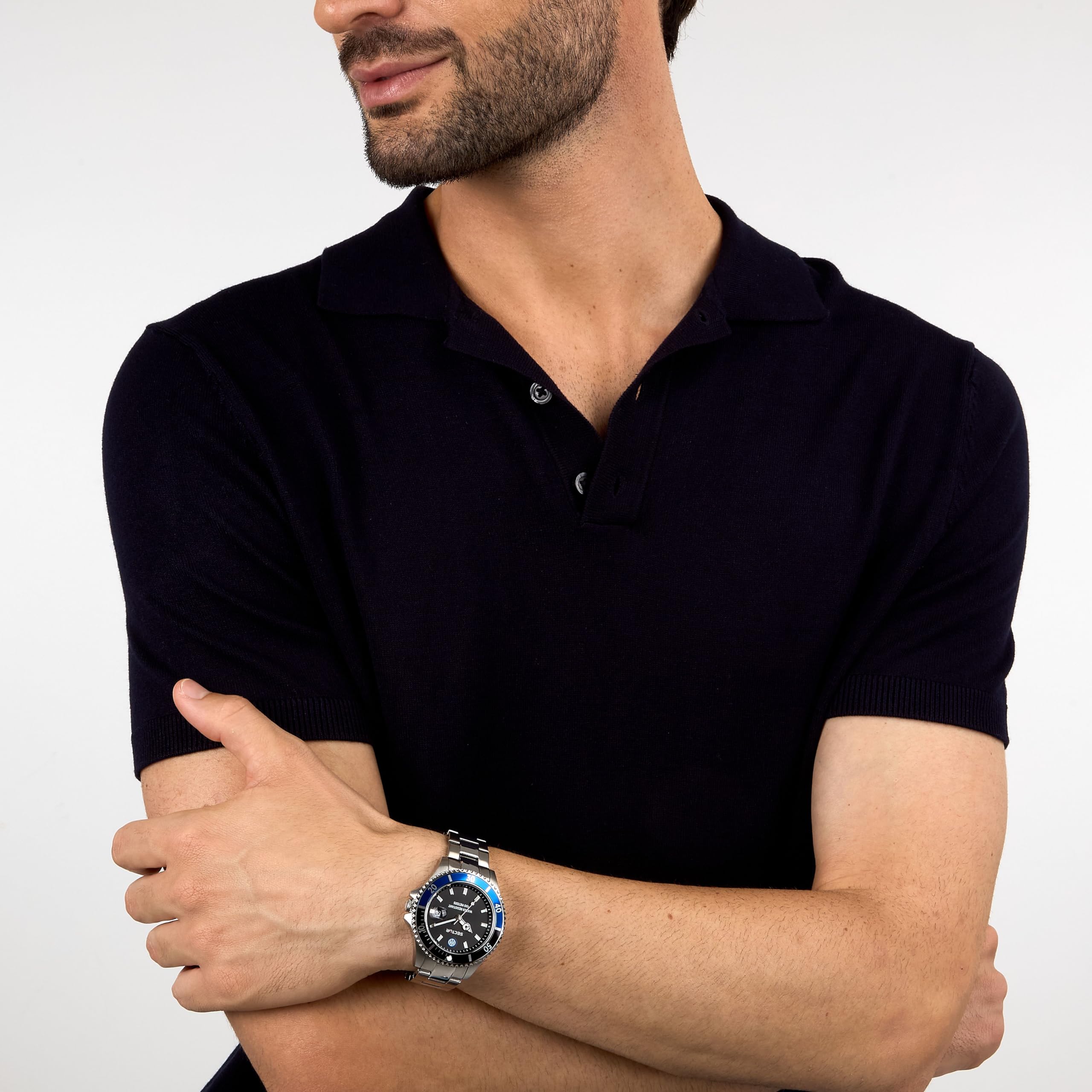Sector No Limits Orologio Uomo, Tempo, Data, Analogico, 43 mm, Collezione 230 - INTER Special Edition - R3253161062