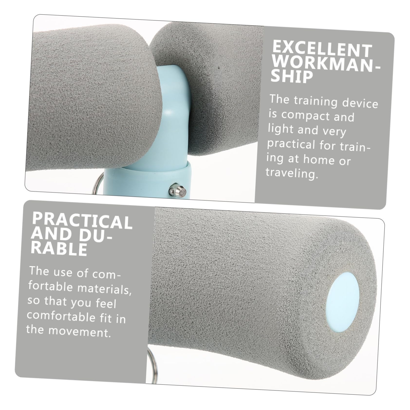 Dispositivo Para Abdominales Ventosa Ergonómico, Barra Práctica Para Sentarse, Accesorio De Ejercicio Portátil Para Casa, Color Azul Maca, Asistencia Para Flexiones y Entrenamiento Abdominal