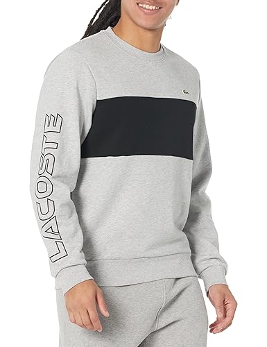 Lacoste Mens Arm Wording Crew Neck Sweatshirt
