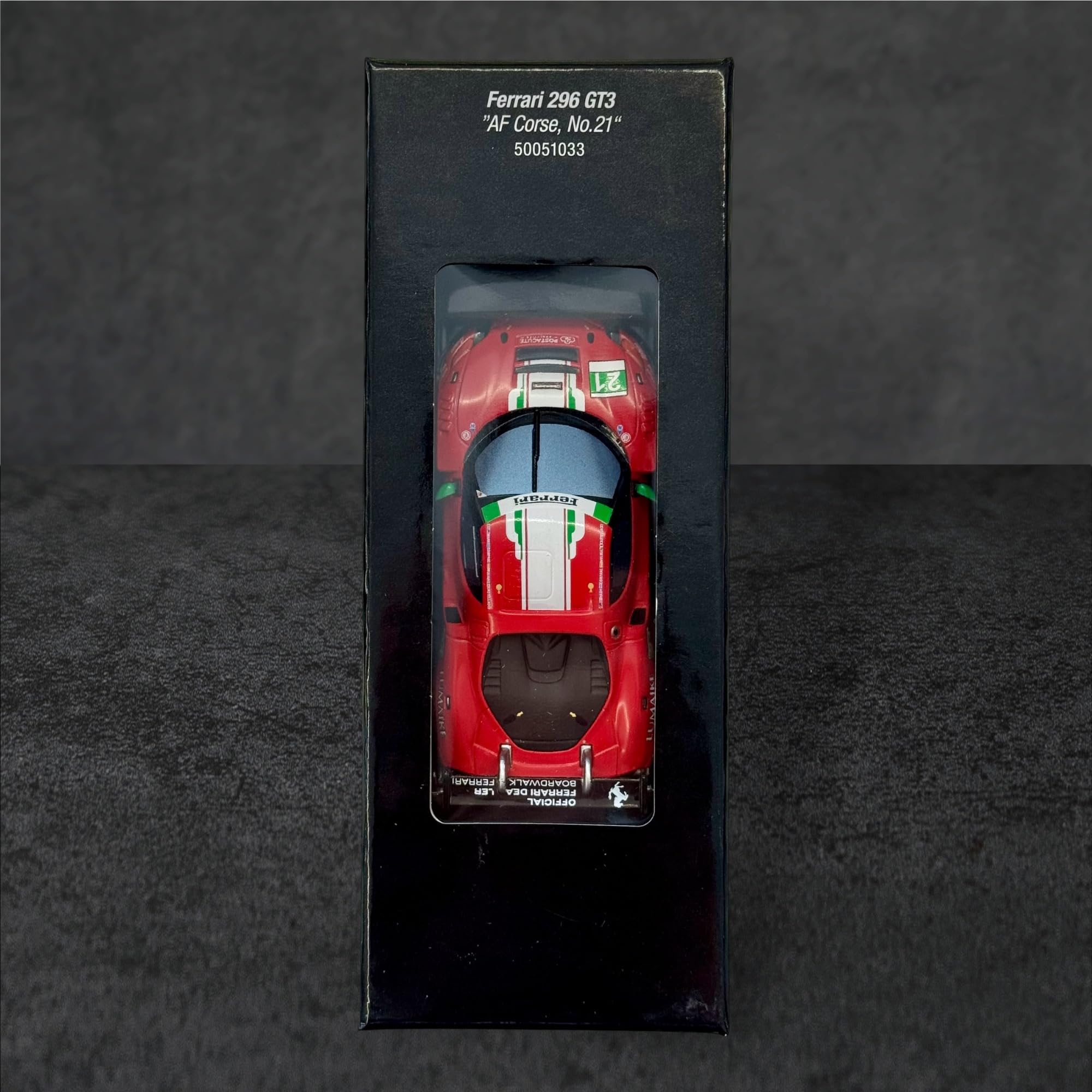 Carrera Hybrid Ferrari 296 GT3 AF Corse No21 1:50 Scale AI-Supported Race Car with Working Lights & USB-C Charging