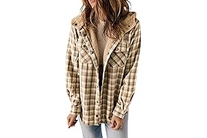 Womens Plaid Shacket Jacket for Cold Weather Protection and Style