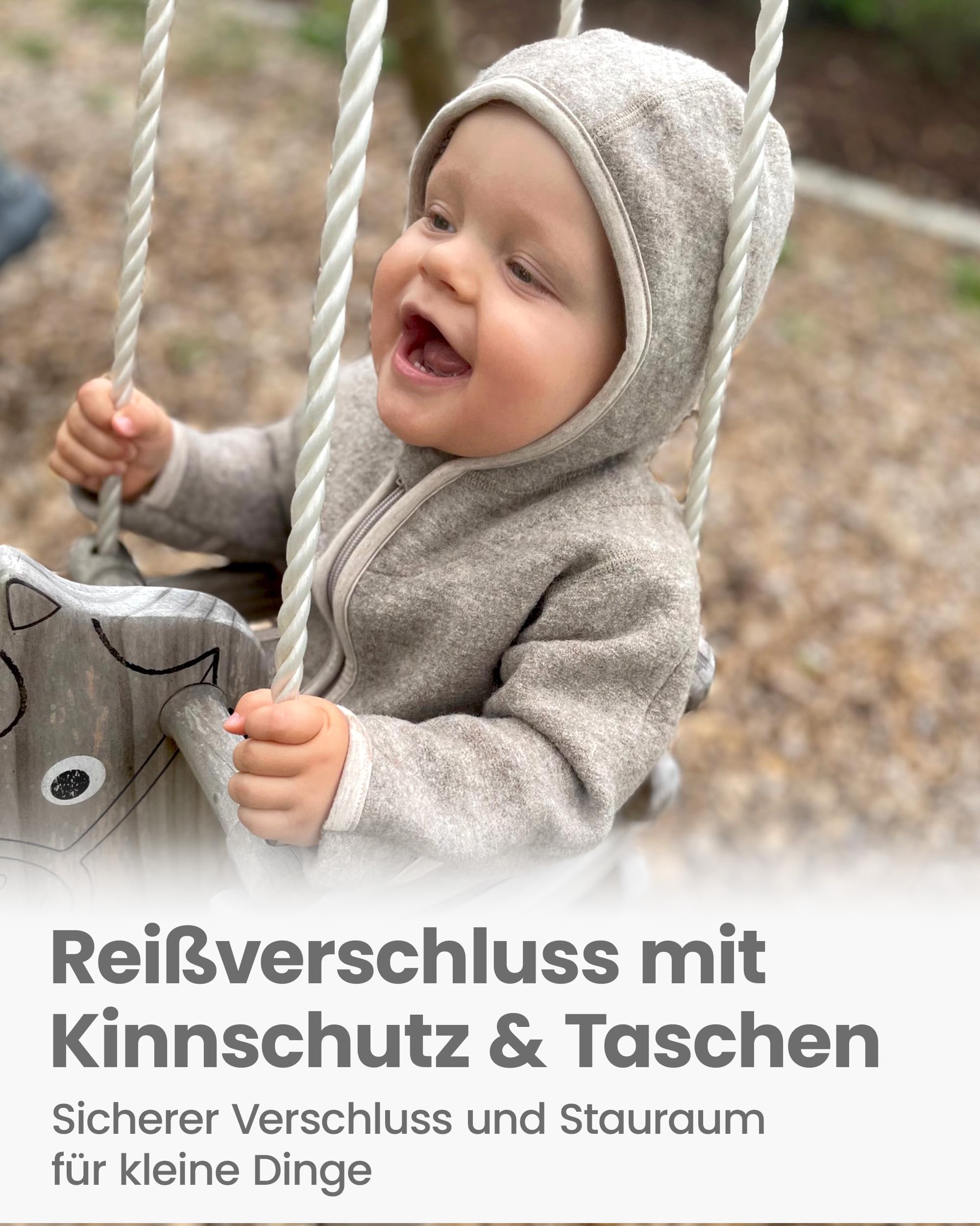 Walkoverall Baby und Kleinkinder – Wollwalk Overall Baby aus Schurwolle mit Reißverschluss – Baby Overall Winter – Baby Overall Herbst – Overall Baby Winter
